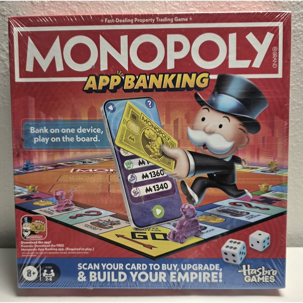 Monopoly APP Banking Game New Sealed Hasbro Games Parker Brothers Family Fun